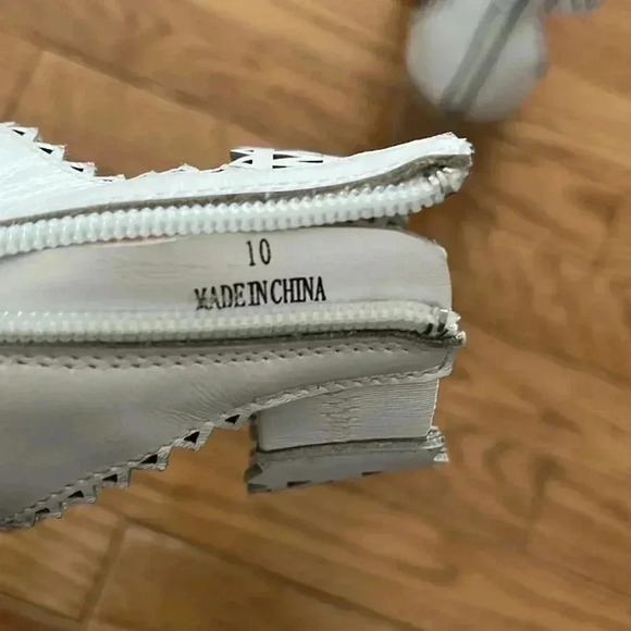 [10]Jeffrey Campbell White Leather Besante St Cut  Out Wedge Sandal - Picture 7 of 9